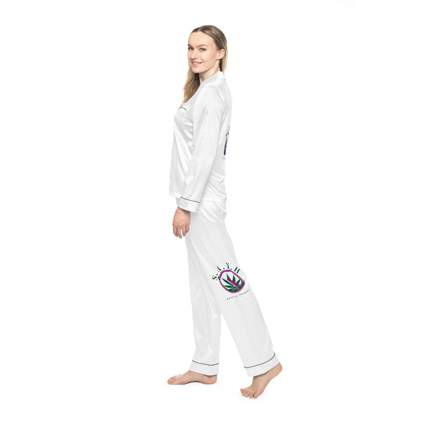 Women's Satin Pajamas (AOP)