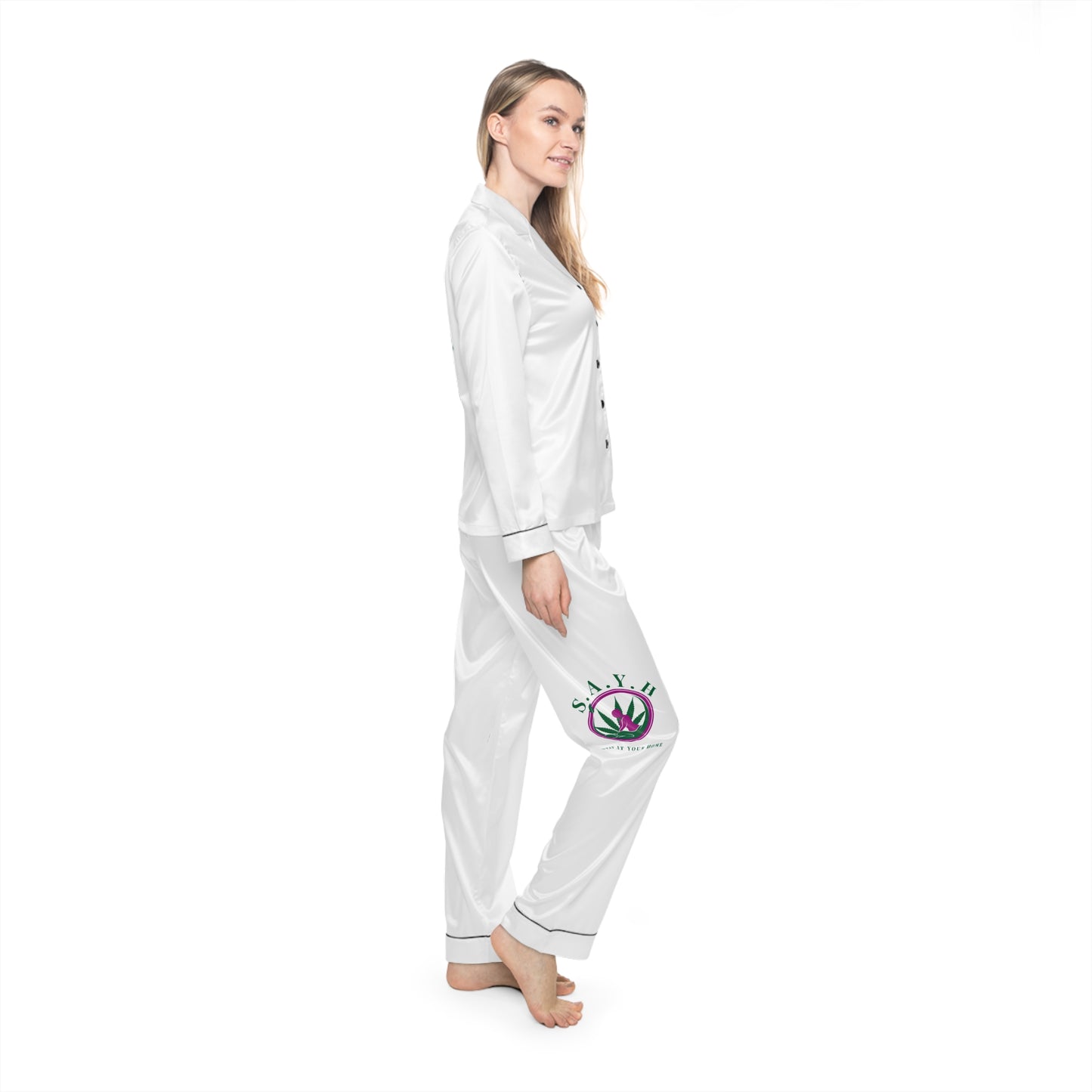 Women's Satin Pajamas (AOP)