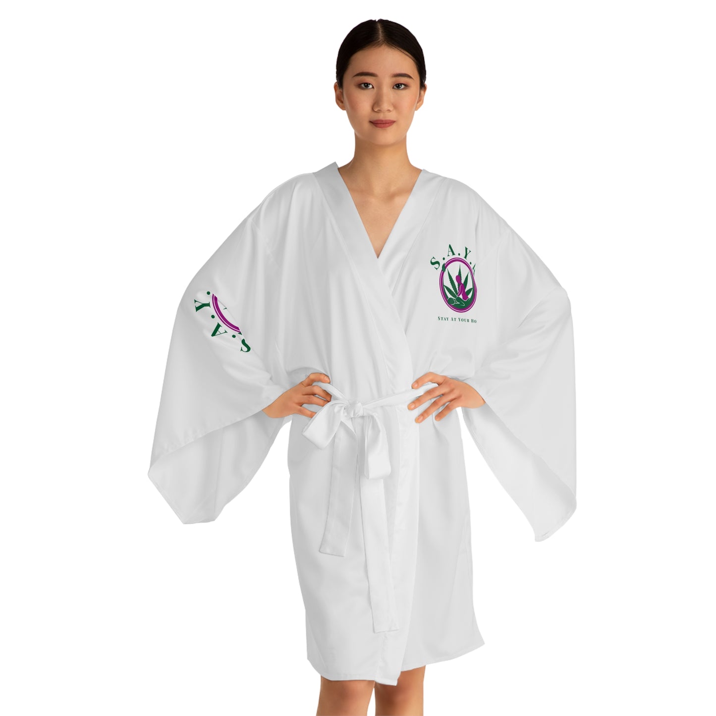 Long Sleeve Kimono Robe (AOP)